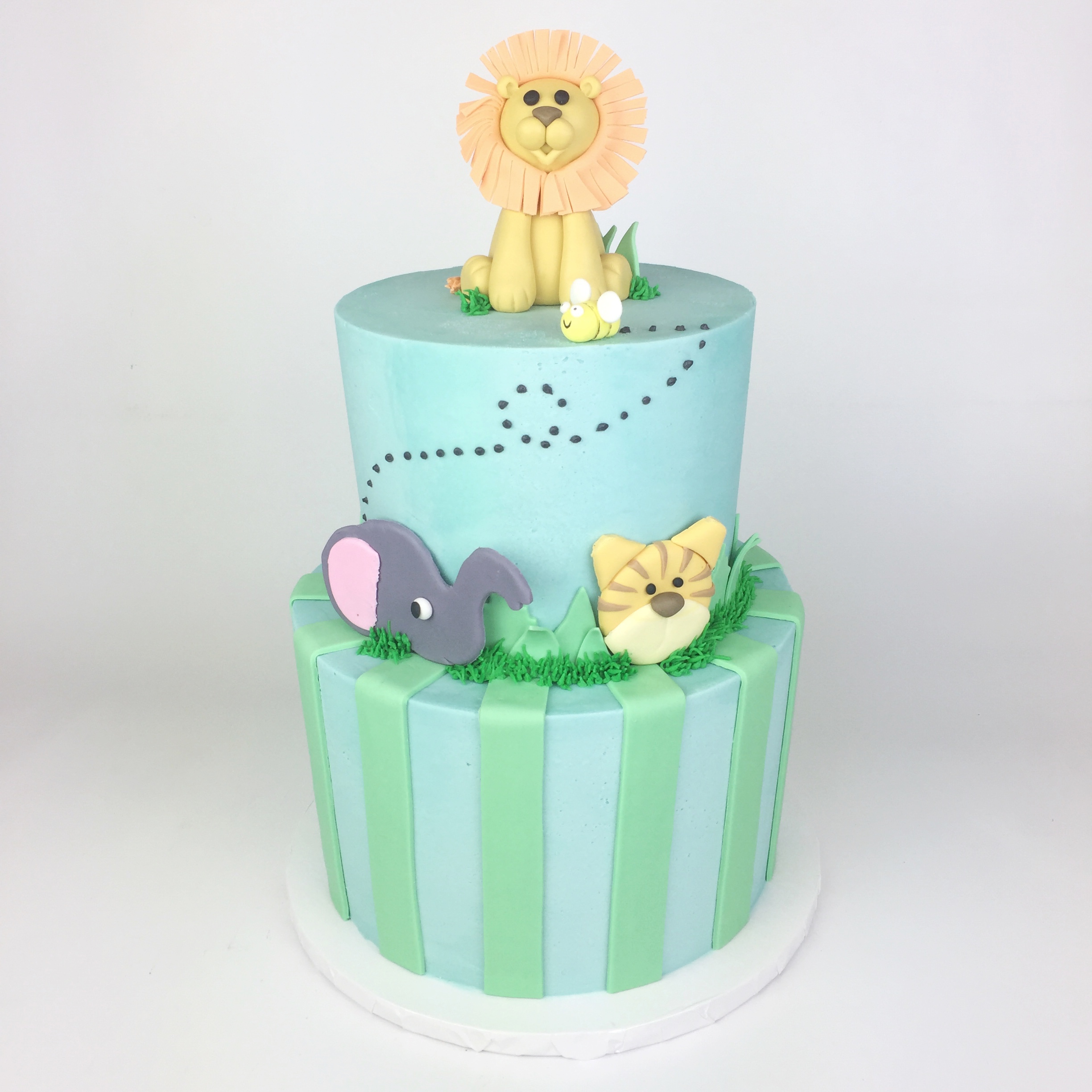 jungle baby shower cake